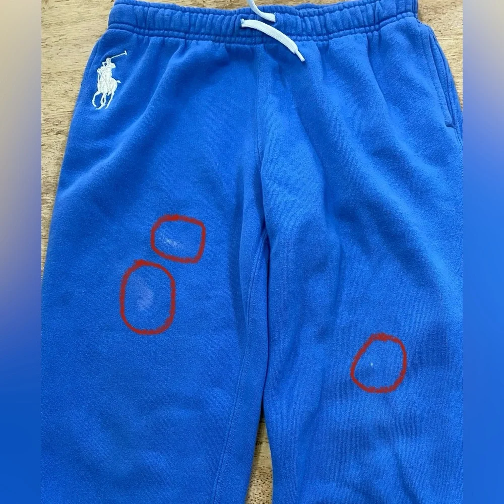 Polo by Ralph Lauren Youth Size Large (12-14)‎ Blue Fleece Big Pony Joggers